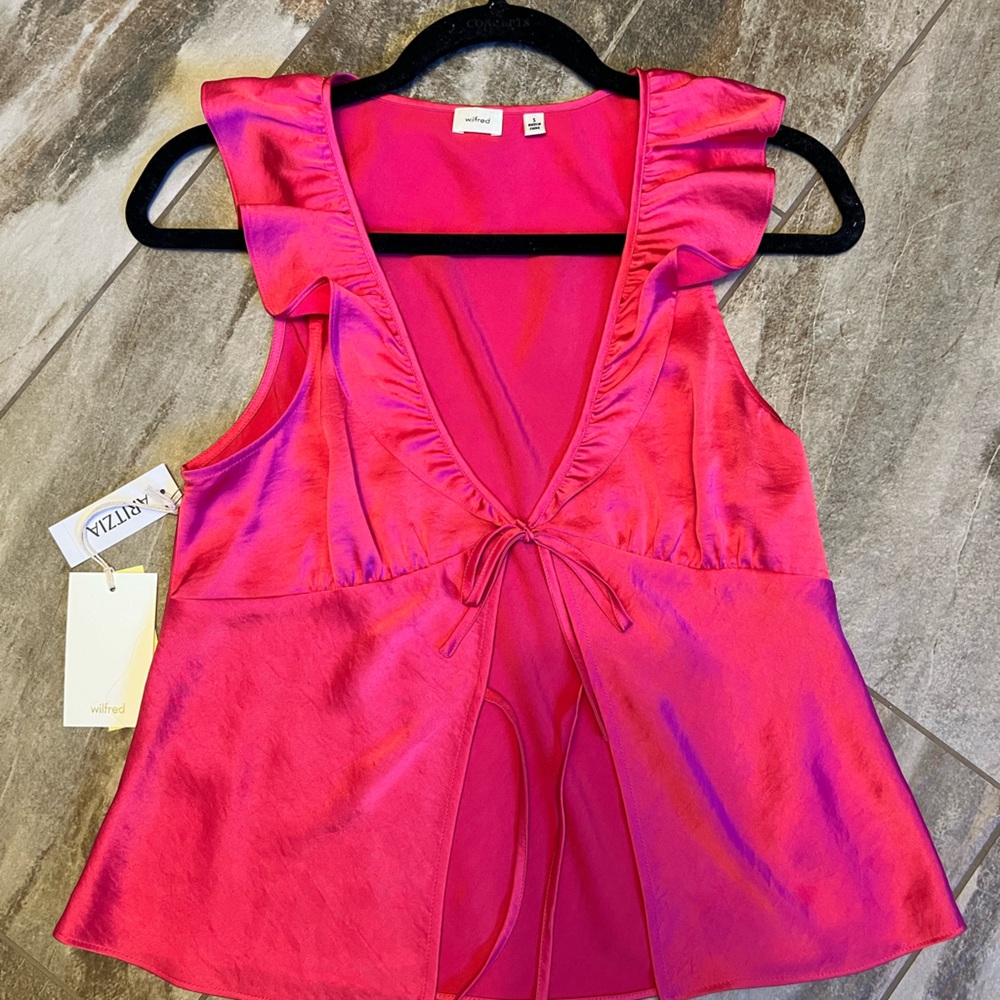 Aritzia Wilfred Pink blouse size small